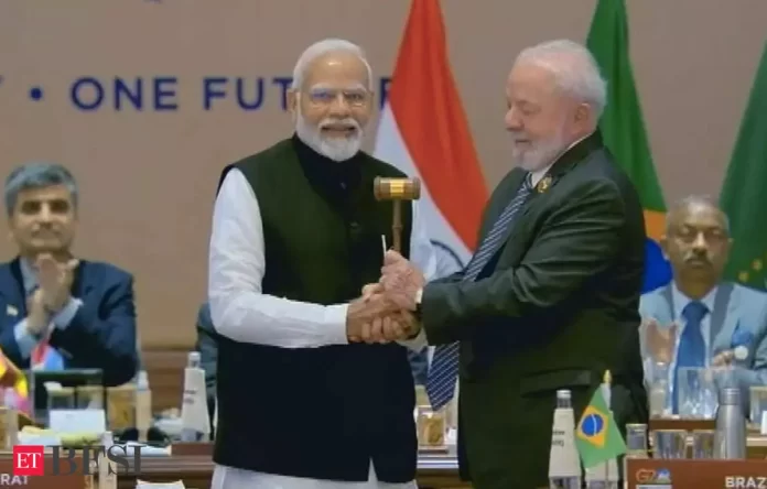 India delivers Brazil the G20 chairmanship.