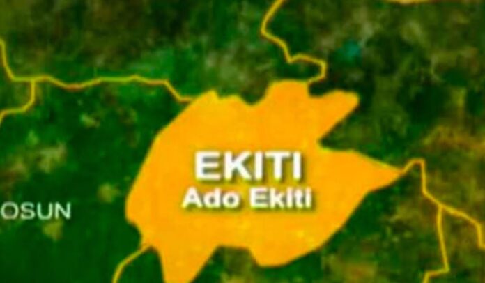 Ekiti community members demonstrate against the monarch's proposed installation.