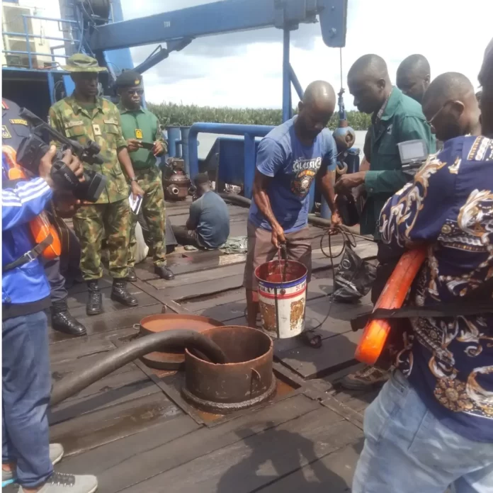 JTF apprehends a vessel and ten crew members in Rivers for oil theft.